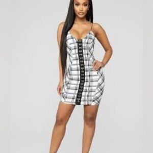 Baby Please Plaid Mini Dress- Fashion Nova